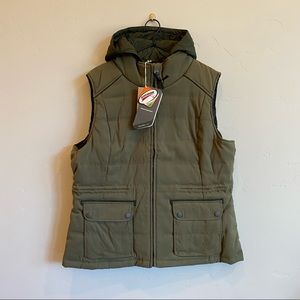 PRANA Cargo Green Halle Insulated Hooded Vest